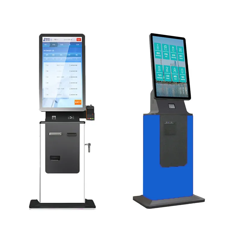 Siêu thị thanh quét nhận in vé kiosk crtly thanh toán tiền mặt đặt hàng cảm ứng kiosk