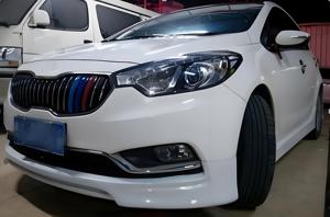 車体システムプラスチック製フロントバンパーリップキットKIA K3 2011-2013ワイドボディアップグレードけん引ヒッチカット - Product Image 4