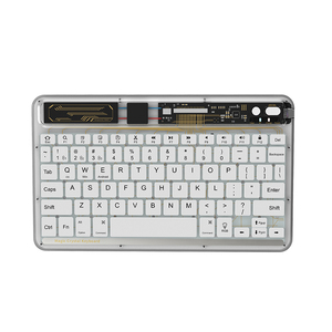 COTECi Ice Crystal Transparent <strong>Wireless</strong> <strong>Keyboard</strong> iPad <strong>Android</strong> Devices Multi-Device <strong>System</strong> Mute Office <strong>Keyboard</strong> - Product Image 1