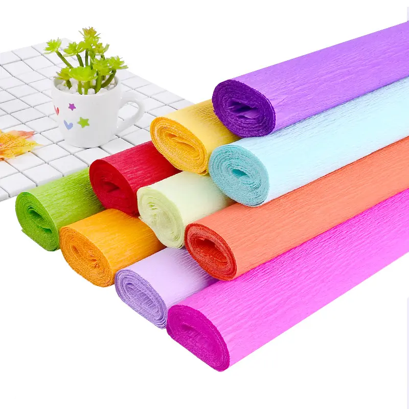 Qiang Qiang paper Factory Directly Wholesale Premium Colored Crepe Paper for handicraft