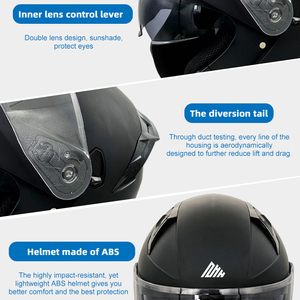 OEM ODM Custom Enduro Black Flip up <strong>Helmet</strong> <strong>Racing</strong> Safety Protection Abs Open Face Motorcycle <strong>Helmet</strong> - Product Image 6