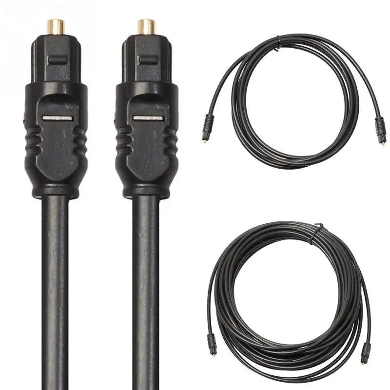 Custom 1M TV Digital Gold male to male Connector Optical Fiber Toslink Audio cord Cable for speaker Microphone