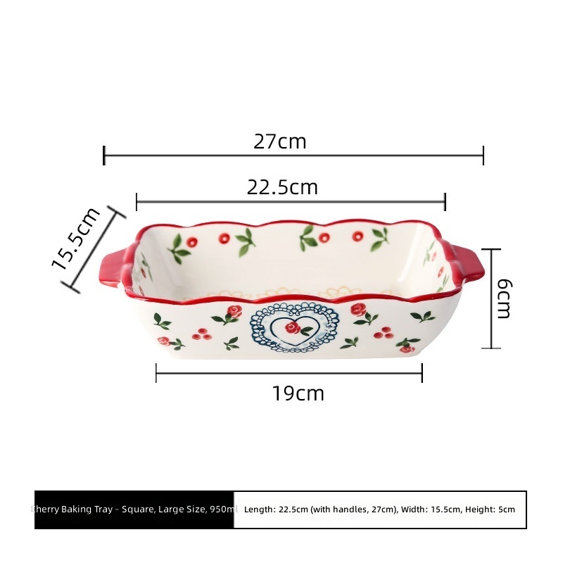 Cherry rectangular baking pan-large size