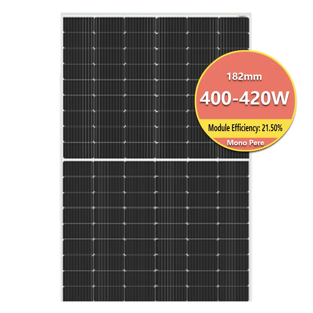 แผงเซลล์แสงอาทิตย์โมดูล PV โมโนคริสตัลไลน์400W 410W 420W ครึ่งเซลล์ประสิทธิภาพสูง