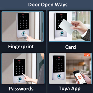 Wifi Tuya Waterdichte Vingerafdruk En Id-Kaart Deurslot Toegangscontrole Systeem Met Slimme Video Deur Telefoon <span class=keywords><strong>Intercom</strong></span> - Product Image 2
