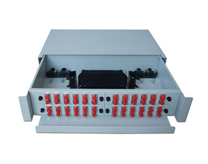 Marco de distribución óptica FTTH 12 24 48 Core ODF SC/FC/ST/LC Montaje en rack Empalme ODF Panel de conexión de fibra óptica/Caja de terminación - Product Image 1