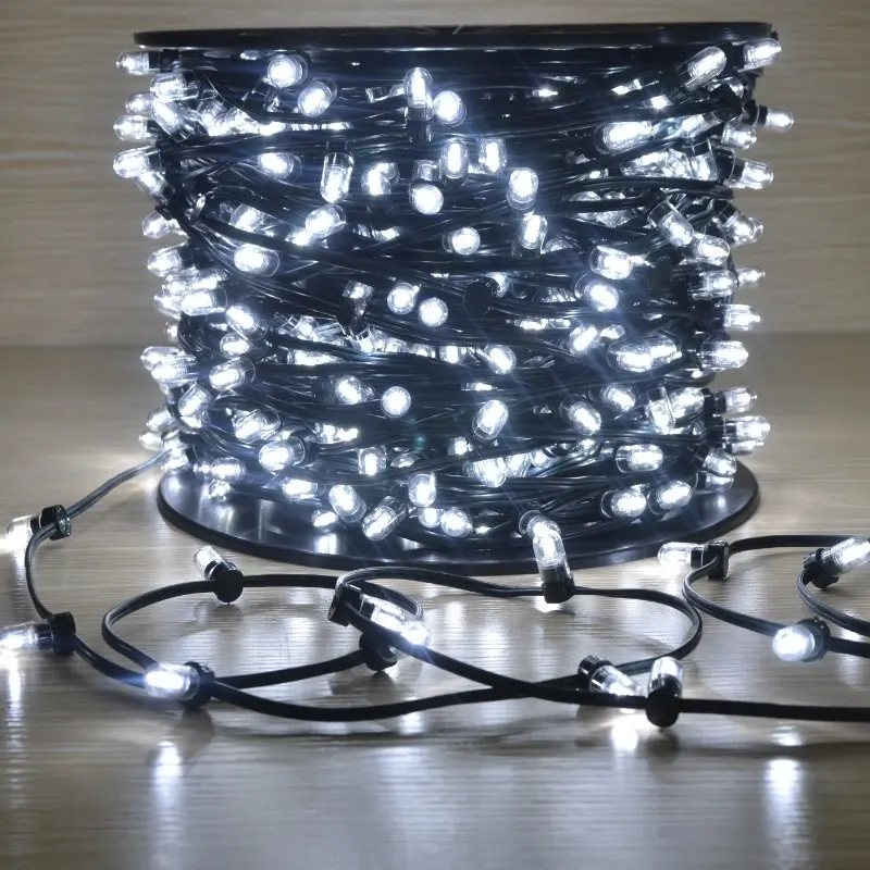 Guirnalda decorativa para Navidad, cinturón de festones extensible con clip de luces led, suministro de fábrica