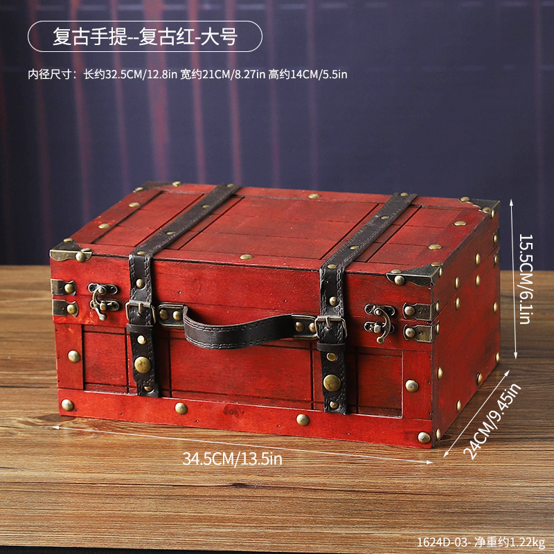 1624D-03 Retro Handbag - Retro Red - Large Size