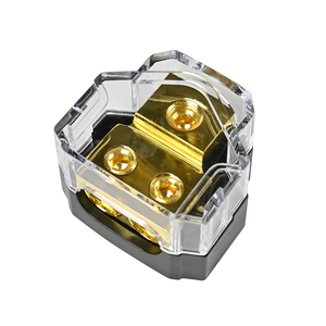1x 0 Gauge in / 3X <strong>4</strong> Gauge Out Amp Power Distribution Ground <strong>Distributor</strong> Connecting Block 3 Way Power Distribution Block - Product Image 1
