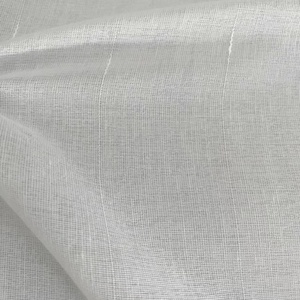 优雅纹理亚麻白色灰色薄纱涤纶面料，用于窗户滤光窗帘 - Product Image 3