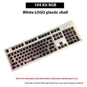 Kit de bricolaje intercambiable en caliente, Teclado mecánico retroiluminado RGB de 104 teclas, interfaz USB, carcasa de placa de acero, teclados con LOGO personalizables, nuevo - Product Image 5