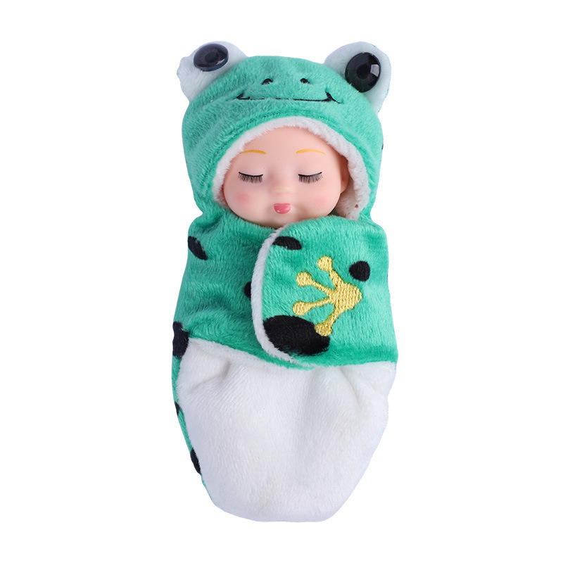 Piccolo bambino che dorme come una rana