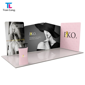 Decorazione portatile sfondo tessuto di tensione mostra Trade fiera Stand Banner Display a parete modulare sistema di Stand espositivo