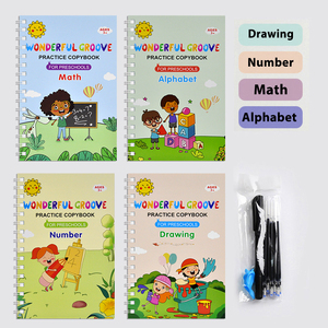 หนังสือคัดลายมือเขียนตัวอักษรภาษาอังกฤษสำหรับเด็กสามารถนำกลับมาใช้ใหม่ได้ - Product Image 2