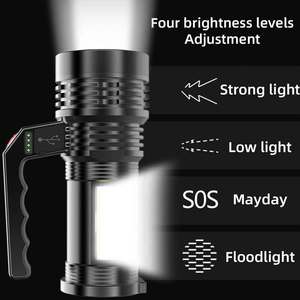 Tuần tra ngoài trời ánh sáng di động dẫn ánh sáng mạnh mẽ đèn pin đa chức năng tìm kiếm khẩn cấp ánh sáng IP44 đánh giá USB có thể sạc lại - Product Image 4