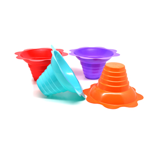 4OZ <span class=keywords><strong>8oz</strong></span> renkli plastik çiçek şeklinde kar koni traş buz damla bardaklar dondurma kaseleri çocuklar parti için 100 paket