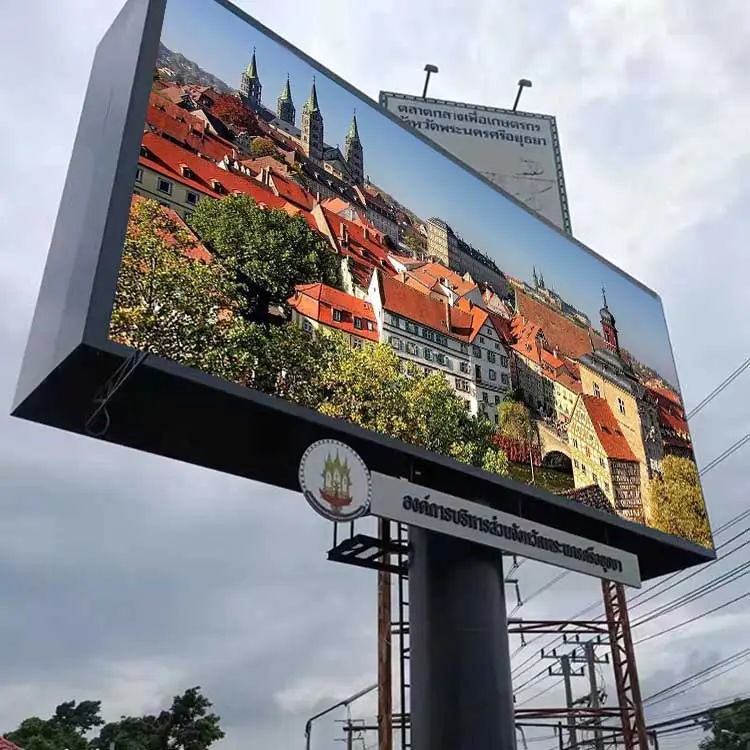 Beleuchtung im Freien Straßenrand Steh paneel Wasserdichte Lampe 3D-Werbung P6 Banner Zeichen Street Pole Led Display