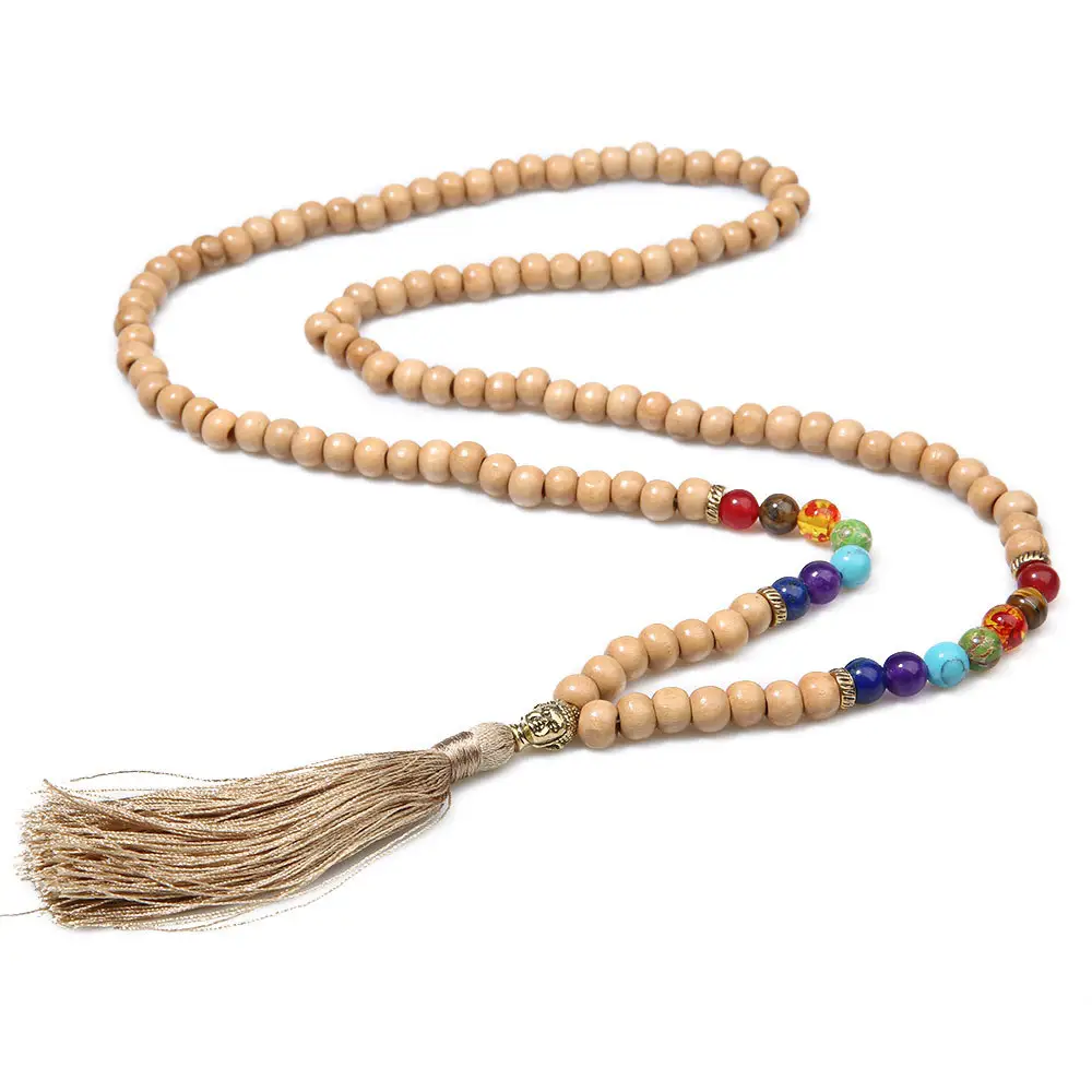 Manilai — collier de déclaration bohème, bijoux à pampilles en bois, perles en pierres semi-précieuses, à la mode