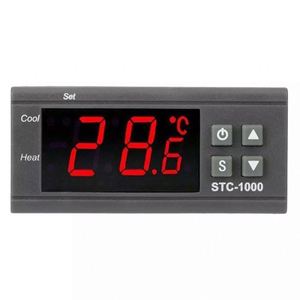 Controlador de temperatura del termostato Digital LCD de 12V CC, para incubadora, termorregulador de dos salidas de relé - Product Image 1