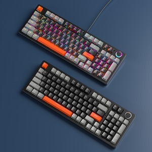 RGB Gaming <strong>Keyboard</strong> 98 <strong>Keys</strong> Mechanical <strong>Keyboard</strong> 1.5m Cable USB Wired <strong>Keyboard</strong> Seven Color <strong>Lights</strong> for <strong>Computer</strong> PC Gamer - Product Image 2