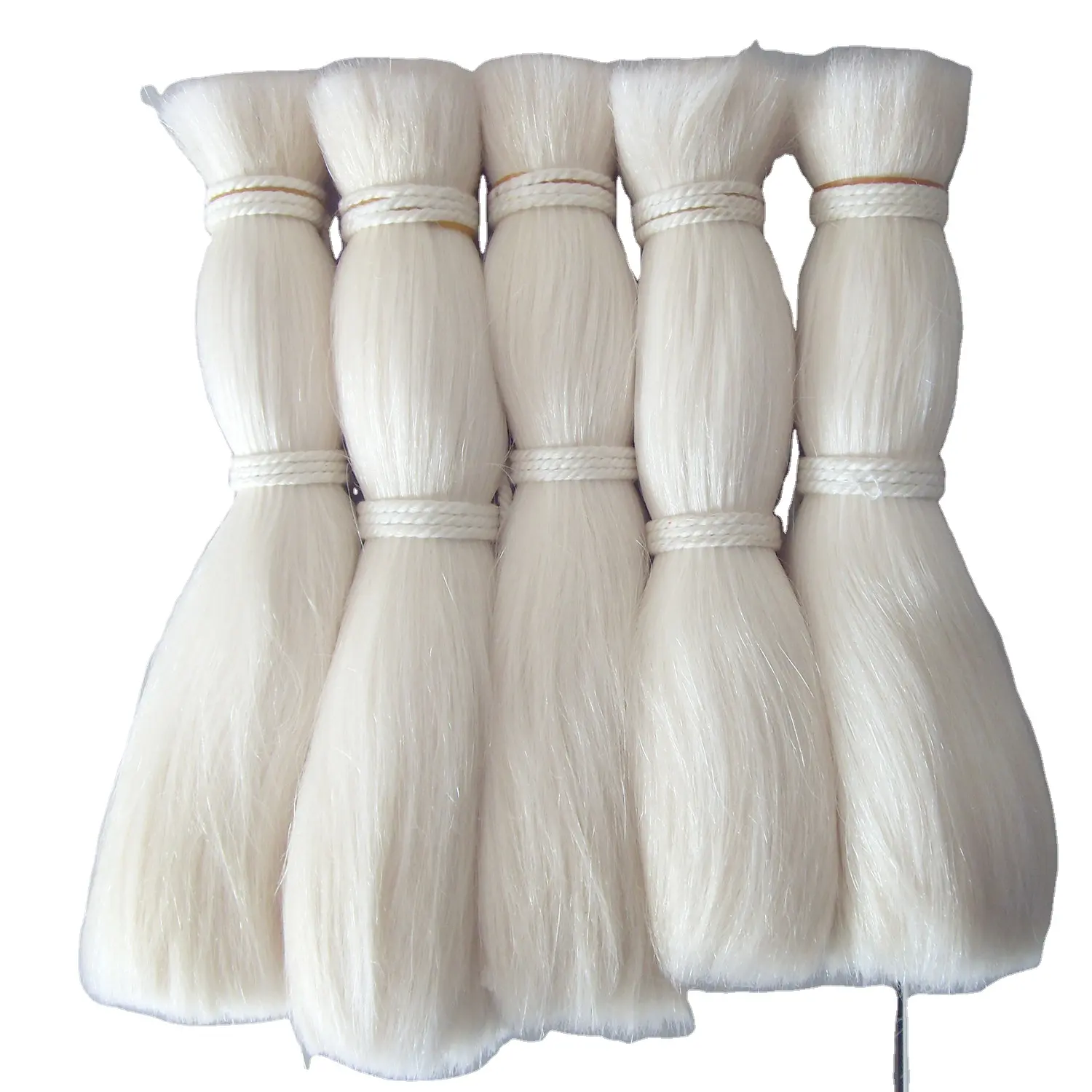 Hot Sale 100% Natural Yak Hair for Hair Extensions, Wig and Beard Natural White 20-80cm Length