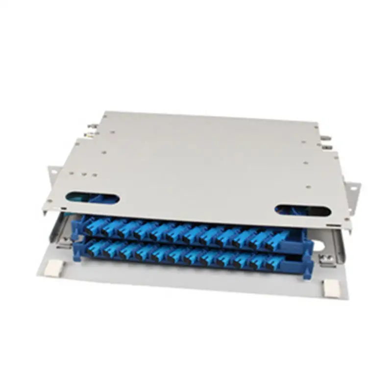 Vente chaude 1U 19 pouces Cadre de distribution de fibre optique monté sur rack ODF PLC Splitter