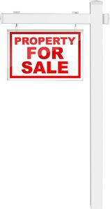 Thương mại lớp 6ft PVC Vinyl bất động sản đăng bài rustproof hàng rào Cổ Phần mở nhà giữ dấ<span class=keywords><strong>u</strong></span> hiệ<span class=keywords><strong>u</strong></span> cho bán - Product Image 6