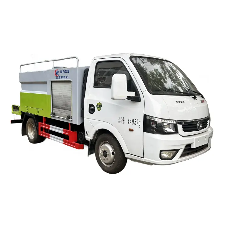 Mini camion de nettoyage et d'aspiration d'eaux usées à haute pression Dongfeng 3m3 à vendre