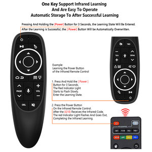 Android TV Box mit Smart Remote G10S Pro Sprach funktion mit Hintergrund beleuchtung Air Mouse 6-Achsen-Gyroskop IR-Lern fernbedienung - Product Image 5