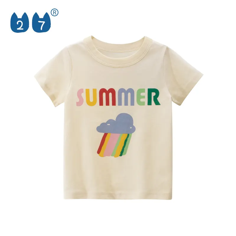 Camiseta de punto con estampado de letras para chica, nuevo estilo de moda de verano