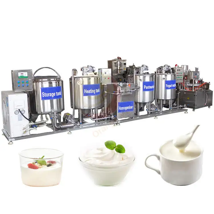 Yoğurt makinesi makinesi otomatik küçük süt pastörizasyon makinesi ve homojenleştirici makine ekipmanları satılık