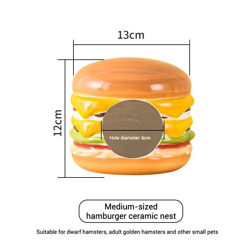Bol à hamburger moyen en céramique/jaune