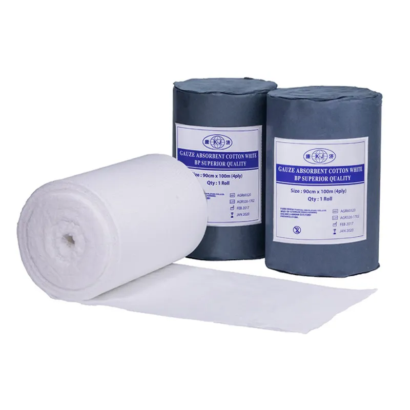 Surgical Sterile Hydrophilic Medical Cotton Absorbent Gauze Bandage Jumbo Big Roll 90cm x 100m 100 Yards Manufacturer Gauze Roll