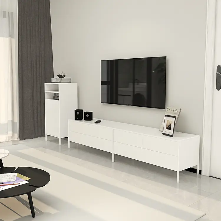 Vitrina de madera para sala de estar, mueble de TV de lujo de estilo ligero, sencillo, Moderno