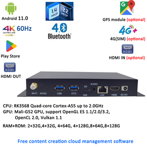 MPC3566 Metallgehäuse RK3566 Quad-Core Android 11.0 4K HD-MI TV Box 4G Netzwerk Digital Signage Media Player - Product Image 5