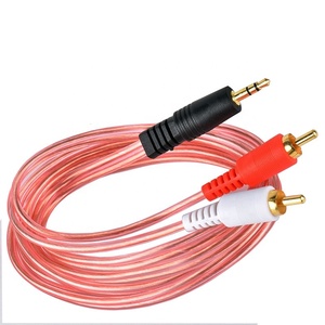 OEM ODM 3.5毫米至2RCA辅助电缆音频视频RCA电缆适用于智能手机MP3平板车载高清电视 - Product Image 1