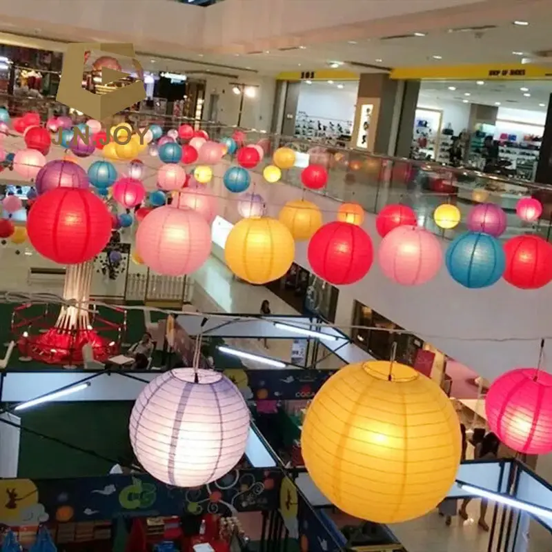 JNZ2237 Colorido Chinês Japonês Papel Pendurado Decorações Bola Lanternas Para Atacado