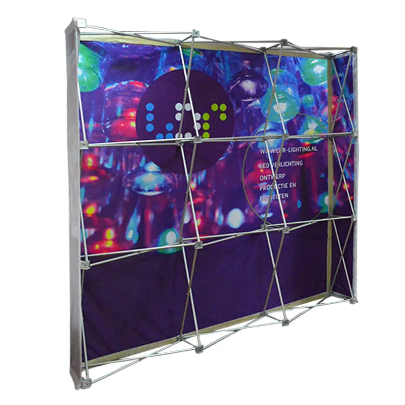 Custom Design 10ft Straight Backdrop Tension Stoff Tragbare Messe Photo Booth Up Hintergründe