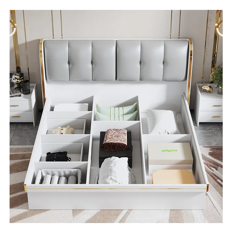 Dimensioni personalizzate California King Bed telaio con spazio di archiviazione