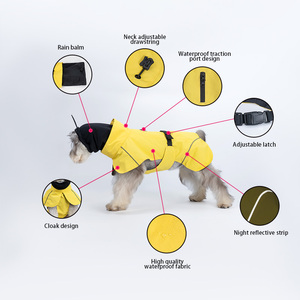 Fashionable Summer &amp; <strong>Spring</strong> Polyester Dog Raincoat Waterproof Reflective Pet Apparel for Outdoor Use - Product Image 2