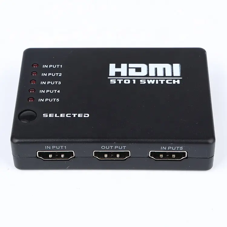 HD Switcher 5 Port 5x1 HD anahtarı 5 1 out IR uzaktan ile tam 3D