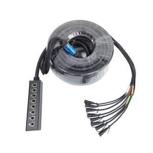 4Ch 8Ch Cat6กันน้ำได้สายเคเบิลเครือข่ายมัลติคอร์เชื่อมต่อ RJ45 80ม. 100ม. ตัวขยายม้วนแบบคดเคี้ยวรีลยาว5ม. คอนเนคเตอร์อีเทอร์คอน