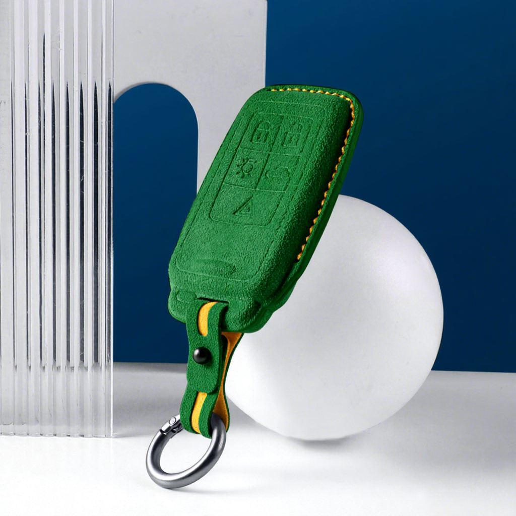 #9051 Vert froid + coutures jaunes