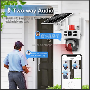Cámara PTZ para exteriores V380 Pro controlada por aplicación con detección de movimiento de visión nocturna y sensores CMOS de luz LED Red 4G - Product Image 3