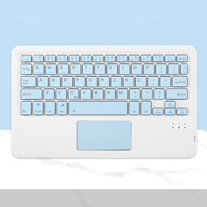Teclado azul inalámbrico recargable universal duradero con panel táctil incorporado para tableta, diseño delgado y portátil - Product Image 4