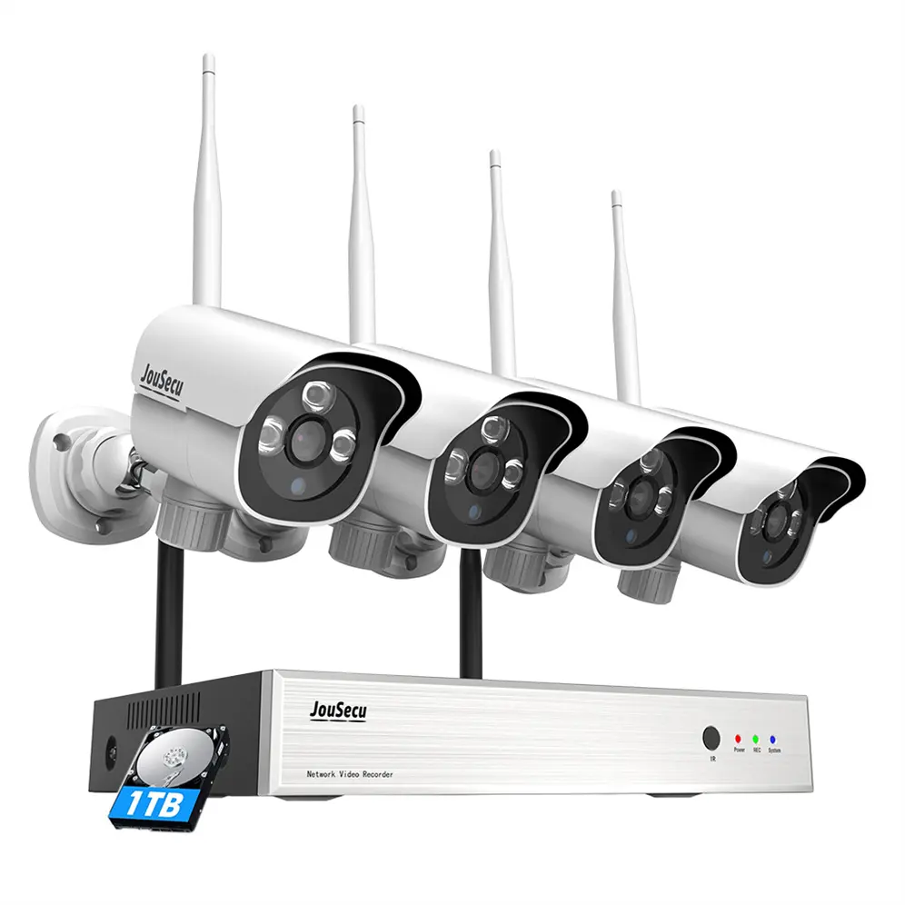 Sistema de cámaras de seguridad para el hogar, Kit de Nvr inalámbrico con cable, Wifi, a juego, gratis