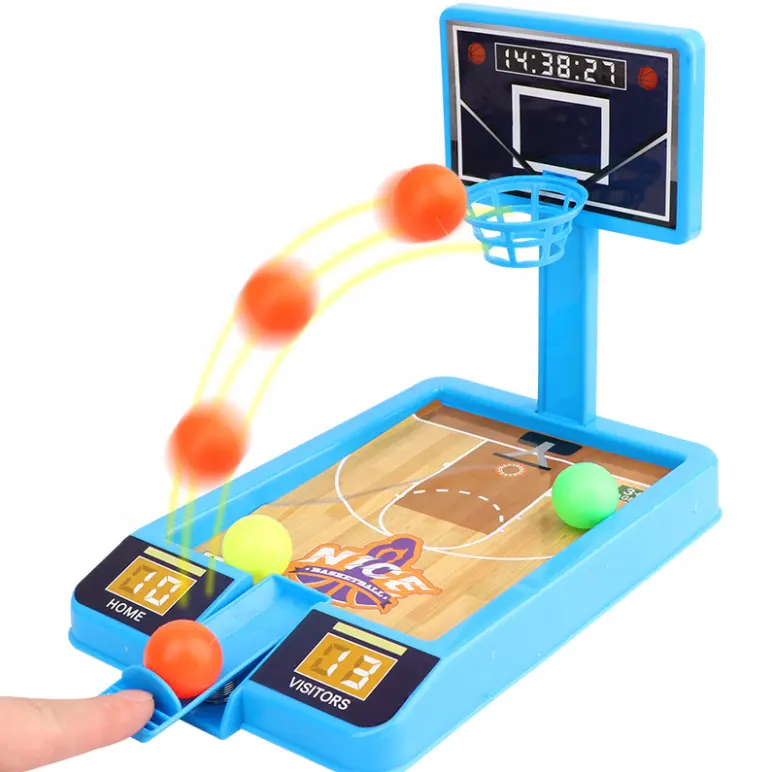 Juego de mesa de plástico para niños, Mini Dedo de baloncesto para interiores y exteriores