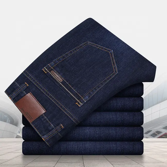 Groothandel Klassieke Stijl Custom Business Fashion Soft Stretch Fashion Stretch Black Homme Heren Broek Broek Jeans