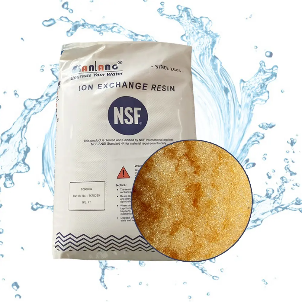 Addolcitore d'acqua di grado NSF resina cationica per uso domestico a scambio ionico di Amberlite in resina a scambio ionico di tipo trattamento acqua resina cationica