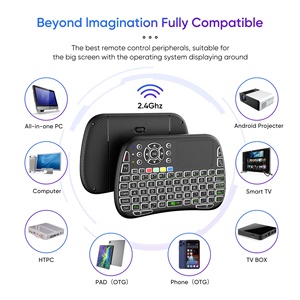 Nueva retroiluminación 2,4 GHz M9 Mini teclado Touch Pad Multicolor Air Fly Mouse Teclado retroiluminado para Android Tv Box - Product Image 4